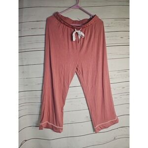 Joyaria Women's 2 Pc M   Short Sleeve Button Down Pajama Sleepwear Knit Soft